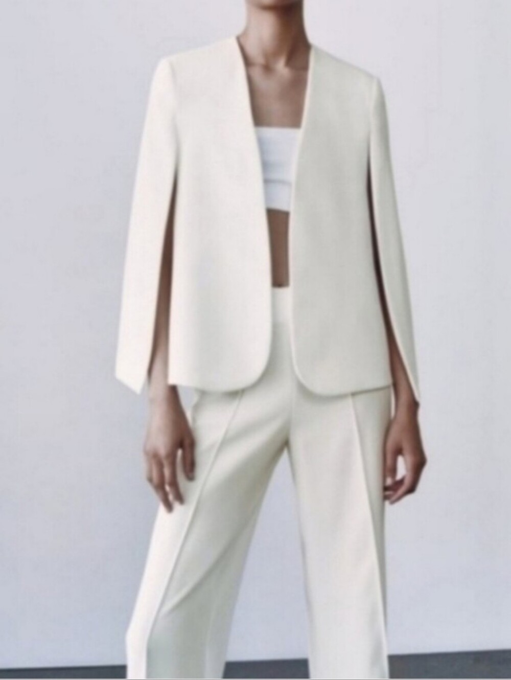 Zara white cape blazer size S - Picture 11 of 15